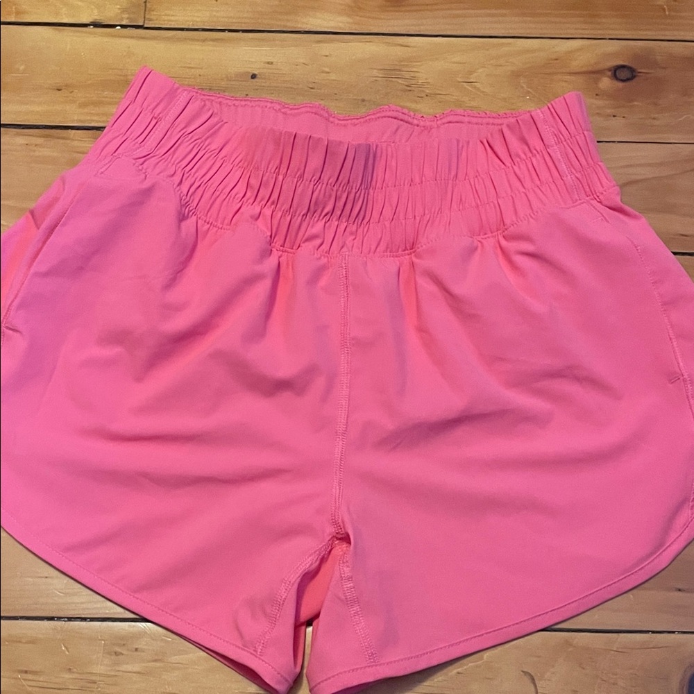Vibrant Pink High Waist Women's Shorts